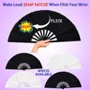 Decorative Plates 4 Pcs Large Folding Fan Silk Hand Chinese Japanese Tai Chi Handheld Dancing Prop Craft Fan(A)