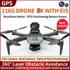 ドローン8Kエスカエルスマート障害物回避gps wifi fpv rcドローン5g 2-xisジンバルGPSリターンオプティカルフローリモートコントロールquadcopter 240416