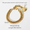 Link bransoletki Cocoguchi Bransoletka nierdzewna Vaccum 18K Gold Gold Ins Style Titanium Hand Chains Vintage Light Luksusowe biżuterii dla kobiet