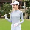 TTYGJ Golf AntiUv Shirts Long Sleeve Tops Summer Sunscreen Underwear Outdoor Sports Apparel Ice Silk Cool Bottoming 240416