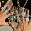 Полностью обледенение багет с бриллиантами модные хип -хоп кросс -кольцо Gra Vvs Moissanite Jewelry для мужчин