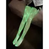 Сексуальные носки, дамы сексуальные чулки с сетобой, светятся темными светящимися светящимися носками с сетью 240416