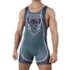 Męskie zapasy Singlets Suit Professional Combinall Training Competition Freestyle Wrestling Suit High Elastic Sleveless Outfit 240409