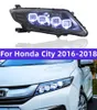 Auto-Scheinwerfer für Honda City 20 16-20 18 Angel Eye LED DRL Dynamic Signal Lampe Hemd Lampe vordere Lichtbaugruppe