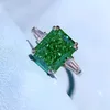 4ct choucong varumärke bröllopsringar lyxiga smycken real 100% 925 sterling silver paraiba prinsessa smaragd moissanite diamant ädelstenar party kvinnor brud ring gåva