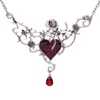 Anhänger Halsketten Mode Rose Vine Tropföl Rot Edelstein Halskette Halloween Gothic Punk Temperament Verbesserung Geschenk2510