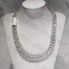 Hip Hop Hop Jewelry Mens da uomo 18 mm taglio smeraldo Moissanite Diamond 925 Silver Miami Collana ghiacciata Baguette Cuban Link Catena