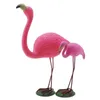 Trädgårdsdekorationer rosröd look upp/ner plast flamingo gård gräsmatta dekor