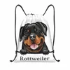 Пользовательская сумка для шнурки для собак Rottweiler для обучения йоги рюкзаки, женщины, мужчины, животные спортивные спорт, сакпак i12m#