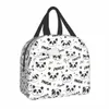 süße Panda Bear tragbare Lunchbox für Frauen wasserdichte thermische kühlere Essen isolierte Lunchbeutel Kinder Schulkinder Arbeit Picknick y7pk#