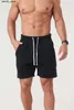 Herren -Shorts Herren Baumwoll Sporting Running Shorts Fitnessstudio Bodybuilding Orange Summer Fitnesshosen Jogger Gymbol