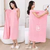 Towel Women Thick Warm Wearable Bath Wrap Cozy Coral Fleece Highly Water Absorbent Beach Spa Gym Bathrobes Slip Dress Bathing