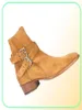 Новое прибытие корова замшевая пряжка байкер Wyatt Boots Winter Men Cowboy Boooties Chelse Shoes6716370