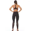 Women's Leggings Gymdolphins Women Suit Summer Sexy Sports Two-piece Set Bra And High Waist See-through 2024 Fitness Yoga