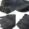 Light Yaki Straight Hair Bundles 34 Pieces Kinky Human 830 Inch Remy For Women 240402