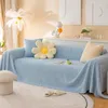 Couvre-chaises à rayures rayées couverture en peluche chauffante canapé doux serviette à plaid couvertures de chevet de plate