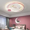 Chandeliers Child's Room Lamp Modern Astronaut LED Chandelier Light Blue Pink Lamps Bedroom Kitchen Boys Kids Fixtures Home Decor