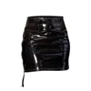 Skirts Faxu Leather Nightclub Sexy Mini Skirt Women Tight Black Side Zipper Up Wrapped Hip High Waist Bodycon Shiny Party