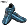Casual Shoes FORUDESIGNS Ladies Breathable Sneakers Beautiful Polynesian Pattern Air Mesh Light Laces Up Flats Footwear