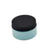 Storage Bottles 22Pcs Cosmetic Containers Cream Pots Black Aluminum Lid Empty Ligth Blue Plastic Jars Wide Mouth Bottle 100G 120G 150G 200G