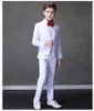 Anzüge Flower Boys Weiße Taufe Anzug Kid Hochzeitsfeier Foto Set Teenager Geburtstag Smoking Kleid Kinder Abschlussbühne Kostüm