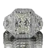 サイズ610ユニークな結婚指輪豪華なジュエリー925スターリングシルバープリンセスカットホワイトトパーズラージCZダイヤモンドジェムストーンエタニティWOM7101337