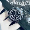 Montre-bracelets Luxury Mens Automatic Mécanical Watch en acier inoxydable saphir argent bleu noir sangle