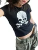 T-shirts pour femmes femmes goth vêtements y2k crop tops été 2024 grunge 2000