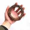 装飾的な花16 PCS Earth Vine Garland FreathDiy Rattan Flower Decor Wire Frame Circle Accessoryアクセサリー