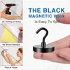 Hooks D36mm Black Aimant avec revêtement époxy Hourdeux Super Strong adapté au bureau de travail de la cuisine à domicile
