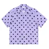 Chemises décontractées pour hommes 2024SS Summer Wave Point Point Imprimée Wacko Maria Hawaii Sleeve courte Men Femme Top de haute qualité