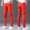 Мужские джинсы FDIOCN Spring Summer Thin Denim Slim Fit European American High-End Brand Маленькие прямые брюки XW2027-00