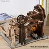 3Dパズル3D木製パズル大理石ランニングセットDIYアセンブリメカニカルモデルビルディングセット蒸気教育おもちゃと子供の誕生日プレゼントY240415