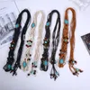 Ceinture ethnique pour femmes tissées Hanfu CELaire en acrylique Turquoise Woven Tail Chain pour femmes