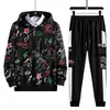 Men's Tracksuits 2024 Spring Autumn Men Fashion Tracksuit Hoodie And Sweatpants Casual Two Piece Set Mens Streetwear Outfit Sport Suit