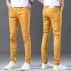 Mäns jeans lviocn Spring Summer Thin Denim Slim Fit European American High-End Brand Small Straight Pants XW2025-01