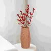 Wazony układ kwiatowy wazon tkane kwiaty koszyk domowy biuro dekoracyjne brązowe