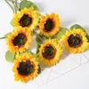 Decoratieve bloemen gesimuleerde zonnebloemdecor tak met stengel voor huis bruiloft faux bloem arrangement indoor buiten gebruik