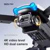 DRONES K102 PRO DRONE 8K HD Dual Camera Optical Flow Positionering LED -lampor 360 Roll Four Axis Aircraft Aerial UAV RC Quadcopter 240416