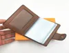 古典的な男性女性格子縞の小切手スタイルの名刺ホルダーとPOスロットメンズミニカードホルダー小さな財布スリムウォレットWTIH BOX6450056