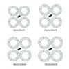 Dekorativa blommor 4st Metal Wire Diy Craft Round Hanging Decor Making Supplies Form för Floral Wall Christmas Year Wreath Frame Rings Home