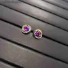 Toppklass Carter Original Designerörhängen för kvinnor Färg inlagd Purple Main Diamondörhängen 925 Sterling Silver med original varumärkeslogotyp