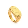 Cluster -Ringe Ankunft wettbewerbsfähiger Preis Baumrinde Textur gefrorener Stil Oval für Frauen trendy 18 K Goldfarbe Mode Schmuck.