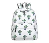 Fashion White Backpacks For Teenage Girls Print Cactus Women Laptop Backpack Waterproof Student School Shoulder Bag Casual Backpac3801288