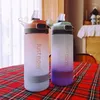 Waterflessen 500 ml modefles met stro BPA gratis draagbare buitensport schattig drinken plastic milieuvriendelijke mokken drinkware