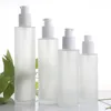 Depolama Şişeleri Toptan Buzlu Cam Modern Kozmetik Ambalaj 20ml Temel Sprey/Losyon/Toner Pompa Şişesi