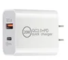 Caricabatterie universali 2.4A Doppi porte di tipo C USB-C PD EU US Wall Charger Adattatori di alimentazione per iPhone 14 Plus XS Max 11 12 13 Pro Samsung Tablet PC Telefono