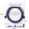 Link Armbänder handgefertigtes Naturstein -Perlenarmband 8mm Quarzs Citrines Lapis Lazuli Mineral Bangle Lucky Schmuck Geschenk für Frauen Männer Paar