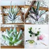 Decorative Flowers 8 Pcs Imitation Plants Artificial Adorns Potted Pvc Faux Succulents DIY Flower Arrangement Supplies