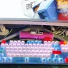 Akcesoria 104 Wyczyść puste przezroczyste klawisze OEM Profil ABS Crystal Keycaps Mechaniczne grę Klawiatura Wymienne podświetlenie RGB Keycaps